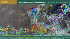Interacción de sistemas atmosféricos provocarán lluvias significativas en Oaxaca   