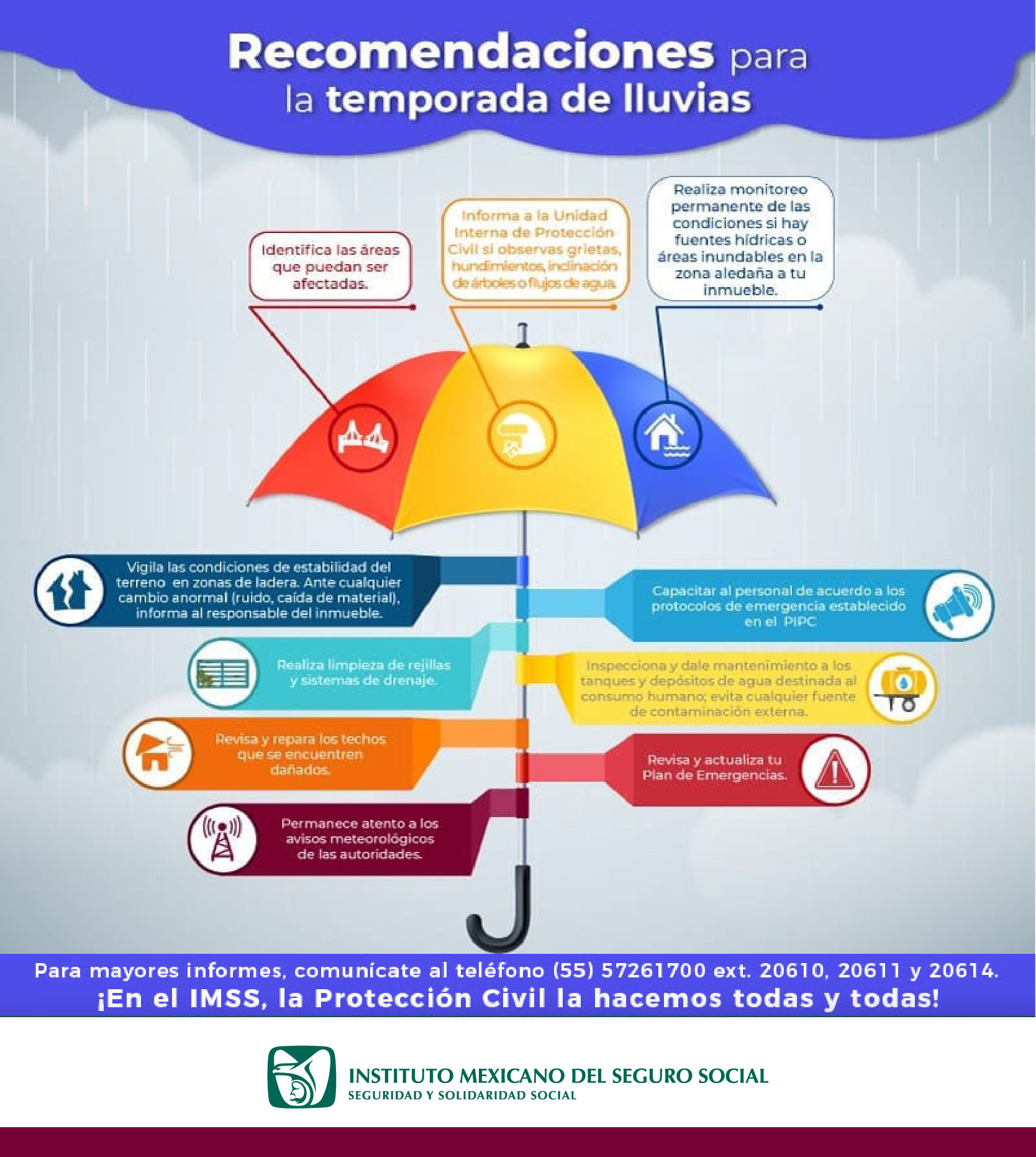 Alerta IMSS Oaxaca extremar medidas por temporada de lluvias